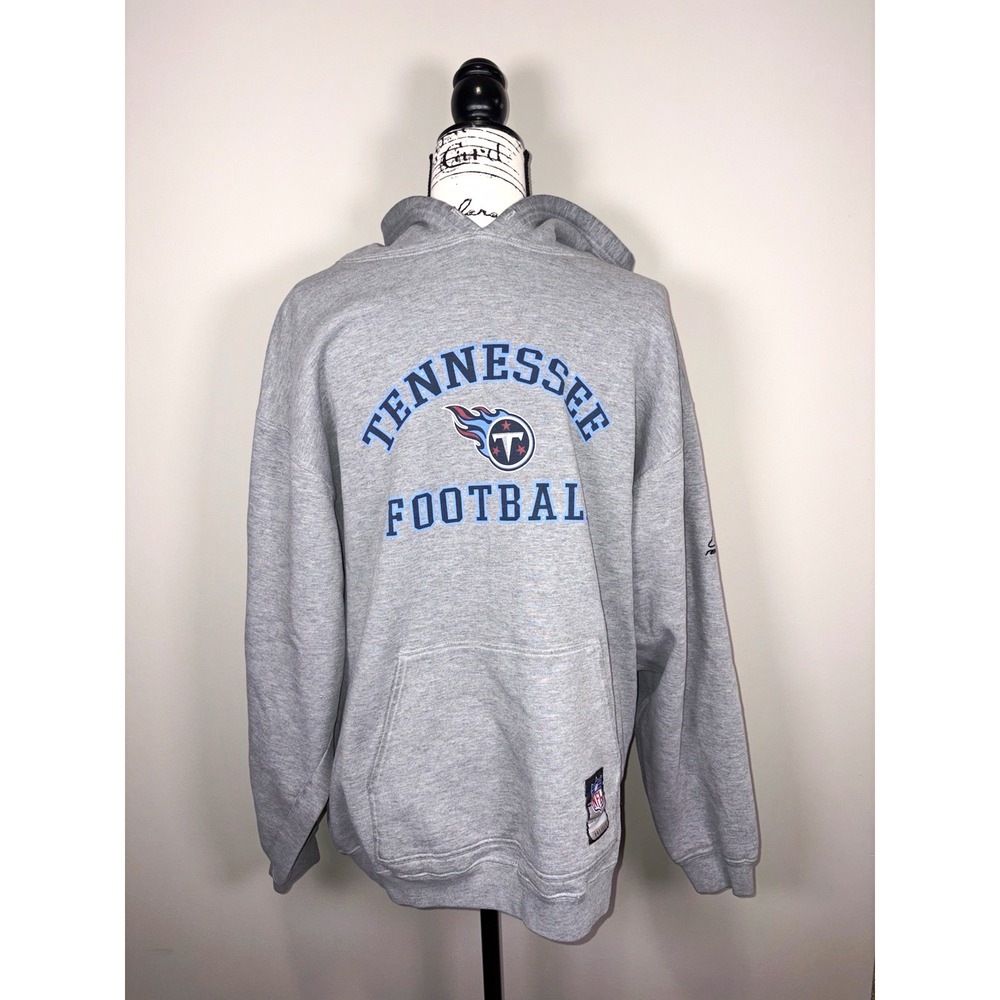Reebok NFL Tennessee Titans Gray Hoodie Sweatshirt Size Large Football